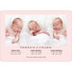 Pink Three's A Charm Triplets Photo Birth Announcements Image 5 of 6